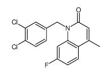 1-[(3,4-dichlorophenyl)methyl]-7-fluoro-4-methylquinolin-2-one结构式