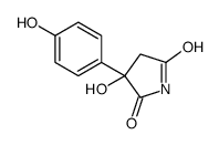 3-hydroxy-3-(4-hydroxyphenyl)pyrrolidine-2,5-dione结构式