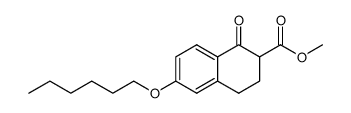 Methyl-1,2,3,4-tetrahydro-6-n-hexyloxy-1-oxo-2-naphthoat结构式