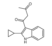 1-(2-cyclopropyl-1H-indol-3-yl)butane-1,3-dione Structure