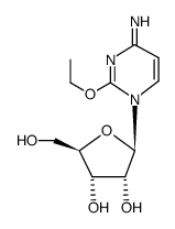 1-(2-ethoxy-4-imino-4H-pyrimidin-1-yl)-β-D-ribofuranose结构式