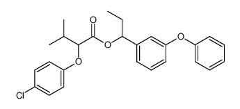 2-(4-Chloro-phenoxy)-3-methyl-butyric acid 1-(3-phenoxy-phenyl)-propyl ester Structure