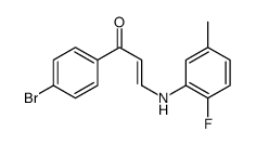 (E)-1-(4-bromophenyl)-3-(2-fluoro-5-methylanilino)prop-2-en-1-one结构式