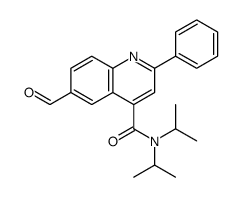 6-formyl-2-phenyl-N,N-di(propan-2-yl)quinoline-4-carboxamide Structure