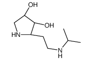 (2S,3R,4S)-2-[2-(propan-2-ylamino)ethyl]pyrrolidine-3,4-diol结构式