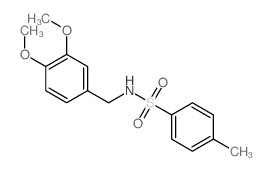 Benzenesulfonamide,N-[(3,4-dimethoxyphenyl)methyl]-4-methyl- structure