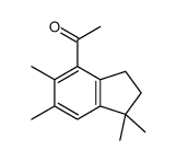 1-(2,3-dihydro-1,1,5,6-tetramethyl-1H-inden-4-yl)ethan-1-one结构式