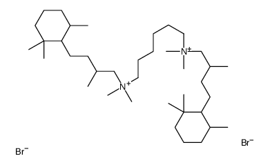 6-[dimethyl-[2-methyl-4-(2,2,6-trimethylcyclohexyl)butyl]azaniumyl]hexyl-dimethyl-[2-methyl-4-(2,2,6-trimethylcyclohexyl)butyl]azanium,dibromide结构式