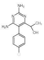 1-[2,6-diamino-5-(4-chlorophenyl)pyrimidin-4-yl]ethanol structure