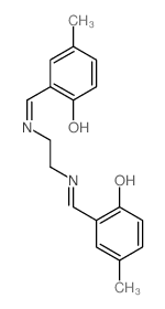 Phenol,2,2'-[1,2-ethanediylbis(nitrilomethylidyne)]bis[4-methyl- (9CI)结构式