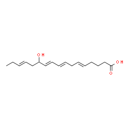 12-hydroxy-5,8,10,14-heptadectetraenoic acid structure