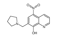 5-nitro-7-(pyrrolidin-1-ylmethyl)quinolin-8-ol Structure