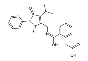 2-[(4-Isopropyl-2-methyl-5-oxo-1-phenyl-3-pyrazolin-3-yl)methylcarbamoyl]phenylacetate结构式