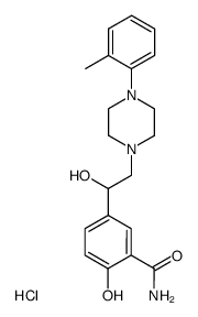 2-hydroxy-5-<1-hydroxy-2-<4-(2-methylphenyl)-1-piperazinyl>ethyl>benzamide dihydrochloride Structure