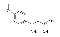 3-Pyridinepropanamide,beta-amino-6-methoxy-(9CI) structure