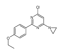 6-Aziridino-4-chloro-2-p-ethoxyphenylpyrimidine Structure