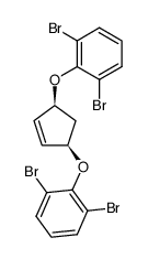 3,5-cis-bis(2,6-dibromophenoxy)-1-cyclopentene结构式