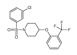 1-(3-chlorophenyl)sulfonyl-4-[2-(trifluoromethyl)phenoxy]piperidine结构式