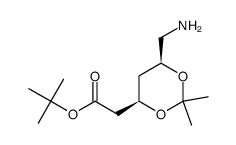 tert-butyl 2-[(4R,6S)-6-(aminomethyl)-2,2-dimethyl-1,3-dioxan-4-yl]acetate Structure