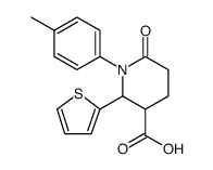 1-(4-METHYLPHENYL)-6-OXO-2-THIEN-2-YLPIPERIDINE-3-CARBOXYLIC ACID结构式