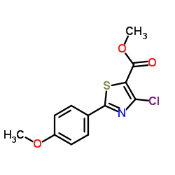 Methyl 4-chloro-2-(4-methoxyphenyl)-1,3-thiazole-5-carboxylate结构式