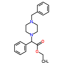 Ethyl (4-benzyl-1-piperazinyl)(phenyl)acetate结构式