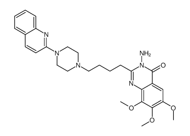 4(3H)-Quinazolinone,3-amino-6,7,8-trimethoxy-2-[4-[4-(2-quinolinyl)-1-piperazinyl]butyl]- picture