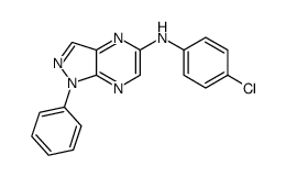 N-(4-chlorophenyl)-1-phenylpyrazolo[3,4-b]pyrazin-5-amine Structure