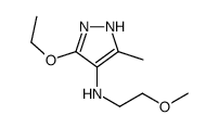 3-ethoxy-N-(2-methoxyethyl)-5-methyl-1H-pyrazol-4-amine结构式