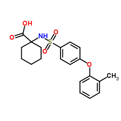 1-(([4-(2-METHYLPHENOXY)PHENYL]SULFONYL)AMINO)CYCLOHEXANECARBOXYLIC ACID structure