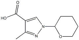 3-methyl-1-tetrahydro-2H-pyran-2-yl-1H-pyrazole-4-carboxylic acid Structure