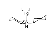 diiodo-(dicyclohexylphosphine)-mercury(II)结构式