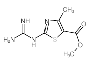 Methyl 2-{[amino(imino)methyl]amino}-4-methyl-1,3-thiazole-5-carboxylate结构式