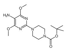 4-(5-amino-4,6-dimethoxy-pyrimidin-2-yl)-piperazine-1-carboxylic acid tert-butyl ester Structure