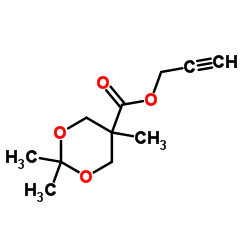 prop-2-ynyl 2,2,5-trimethyl-1,3-dioxane-5-carboxylate结构式