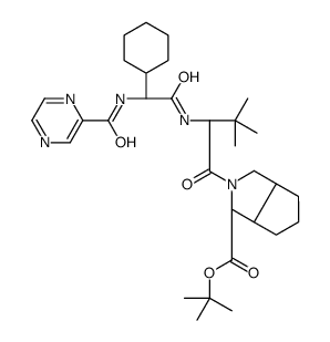 tert-butyl (3S,3aS,6aR)-2-[(2S)-2-[[(2S)-2-cyclohexyl-2-(pyrazine-2-carbonylamino)acetyl]amino]-3,3-dimethylbutanoyl]-3,3a,4,5,6,6a-hexahydro-1H-cyclopenta[c]pyrrole-3-carboxylate Structure