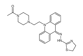 1-[4-[2-[9-(4,5-dihydro-1,3-thiazol-2-ylhydrazinylidene)acridin-10-yl]ethyl]piperazin-1-yl]ethanone结构式