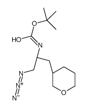 2-Methyl-2-propanyl {(2S)-1-azido-3-[(3R)-tetrahydro-2H-pyran-3-y l]-2-propanyl}carbamate图片