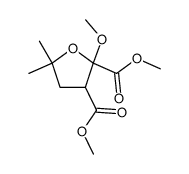 2-methoxy-5,5-dimethyl-tetrahydro-furan-2,3-dicarboxylic acid dimethyl ester Structure