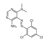 N4,N4-dimethyl-5-(2,4,6-trichloro-phenylazo)-pyrimidine-4,6-diamine结构式