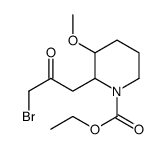 2-(3-溴-2-氧代丙基)-3-甲氧基-1-哌啶甲酸乙酯结构式