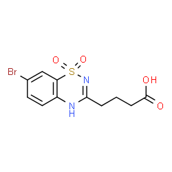 7-Bromo-2H-1,2,4-benzothiadiazine-3-butanoic acid 1,1-dioxide结构式