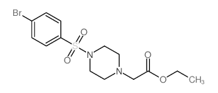 Ethyl 2-(4-((4-bromophenyl)sulfonyl)piperazin-1-yl)acetate Structure