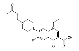 N-(3-Oxobutyl) Norfloxacin Structure