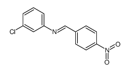 N-(3-chlorophenyl)-1-(4-nitrophenyl)methanimine结构式