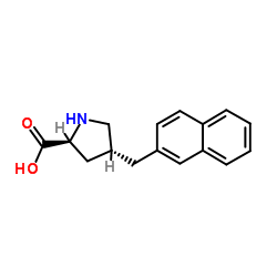 (2S,4R)-4-(naphthalen-2-ylmethyl)pyrrolidine-2-carboxylic acid结构式