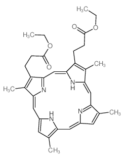 ethyl 3-[18-(3-ethoxy-3-oxopropyl)-3,8,13,17-tetramethyl-22,23-dihydroporphyrin-2-yl]propanoate Structure