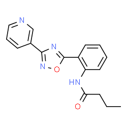 N-{2-[3-(3-Pyridinyl)-1,2,4-oxadiazol-5-yl]phenyl}butanamide结构式