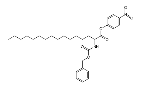 (+/-)-p-nitrophenyl N-(benzyloxycarbonyl)-α-aminohexadecanoic acid Structure