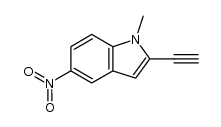 1-methyl-5-nitro-2-ethynylindole结构式